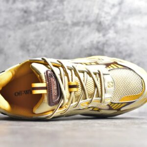 off white retro sneakers yellow