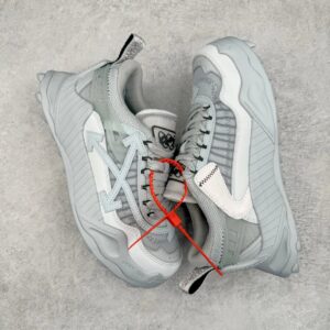 off white odsy leather sneakers grey