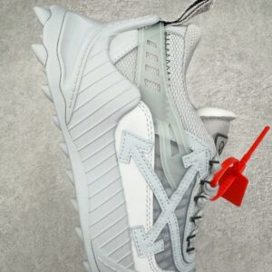 off white odsy leather sneakers grey