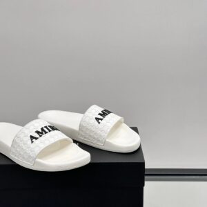 amiri men's slides white