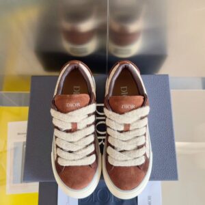 dior x denim b33 sneakers navy（brown）