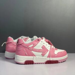 off white pink low sneakers