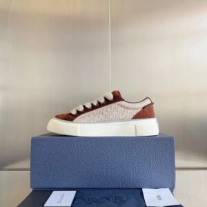 dior x denim b33 sneakers navy（brown）