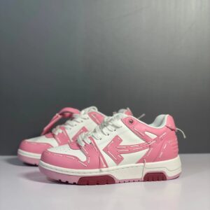 off white pink low sneakers