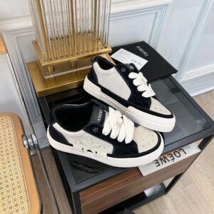 amiri couple color block casual sneakers