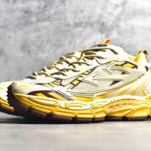 off white retro sneakers yellow