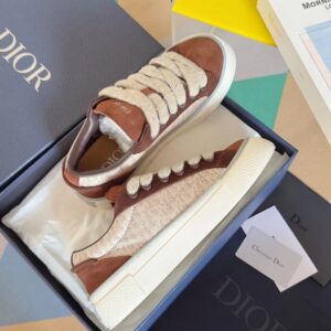 dior x denim b33 sneakers navy（brown）