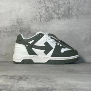 off white green low sneakers