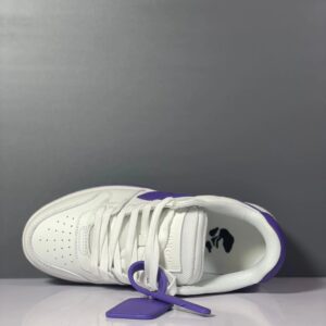 off white sneakers white purple