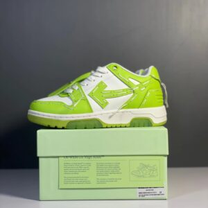 off white low top sneakers green