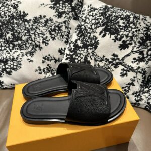 lv new leather slides