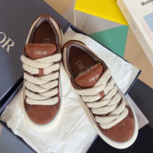dior x denim b33 sneakers navy（brown）