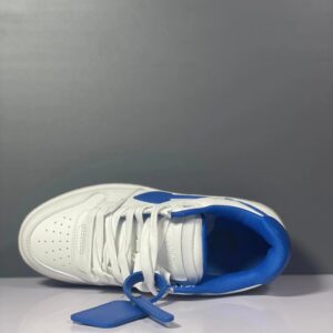 off white stylish low sneakers blue