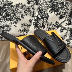 lv new leather slides
