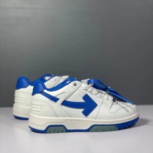 off white stylish low sneakers blue