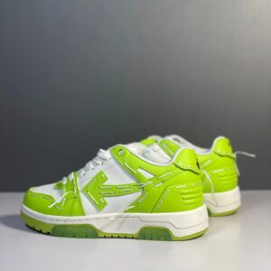 off white low top sneakers green