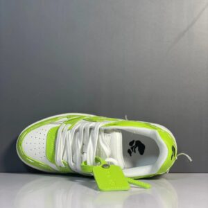 off white low top sneakers green