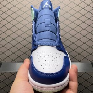 air jordan 1 mid aj1 blue and white