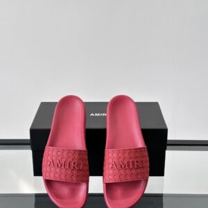 amiri men's slides red