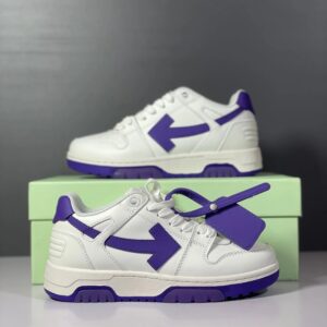off white sneakers white purple