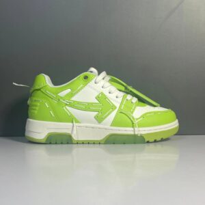 off white low top sneakers green