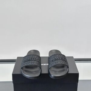 amiri men's slides black