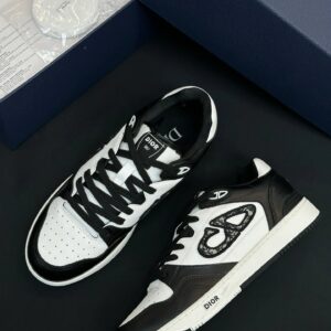 dior b57 low top sneakers black & white