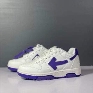 off white sneakers white purple