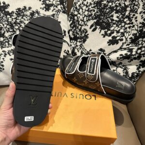 lv leather slides