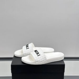 amiri men's slides white
