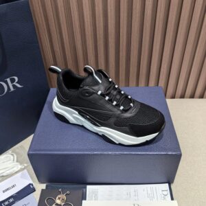 dior homme sneaker (black face; white faction)