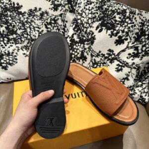 lv new full leather slides
