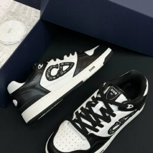 dior b57 low top sneakers black & white