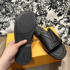 lv new leather slides