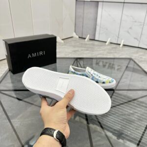 amiri slip on shoes white blue