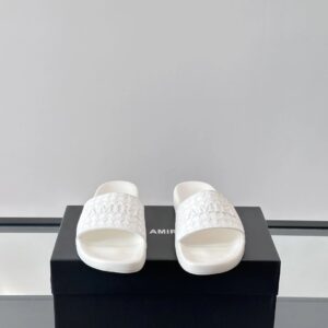 amiri men's slides white flower