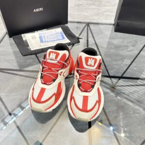 amiri low top sneakers red and white