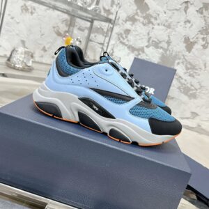 dior b22 sneakers （light blue anddark blue and black;）