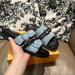 lv buckle strap sandals