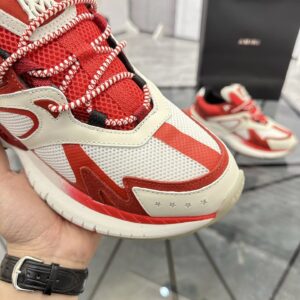 amiri low top sneakers red and white