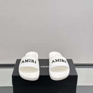 amiri men's slides white