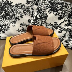 lv new full leather slides