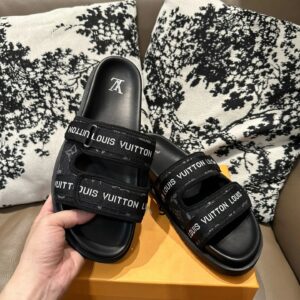 lv leather sandals