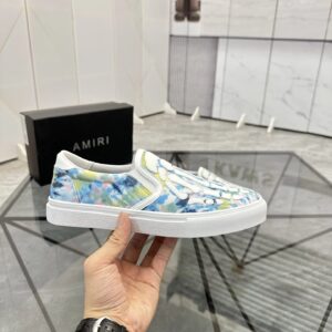 amiri slip on shoes white blue