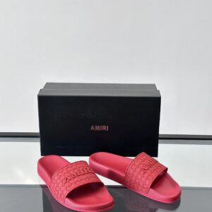 amiri men's slides red