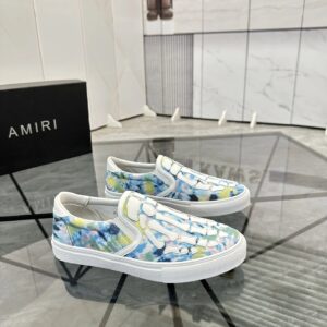 amiri slip on shoes white blue