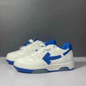 off white stylish low sneakers blue
