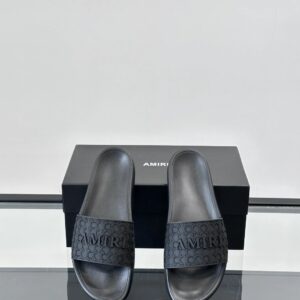amiri men's slides black