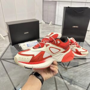 amiri low top sneakers red and white
