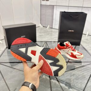 amiri low top sneakers red and white